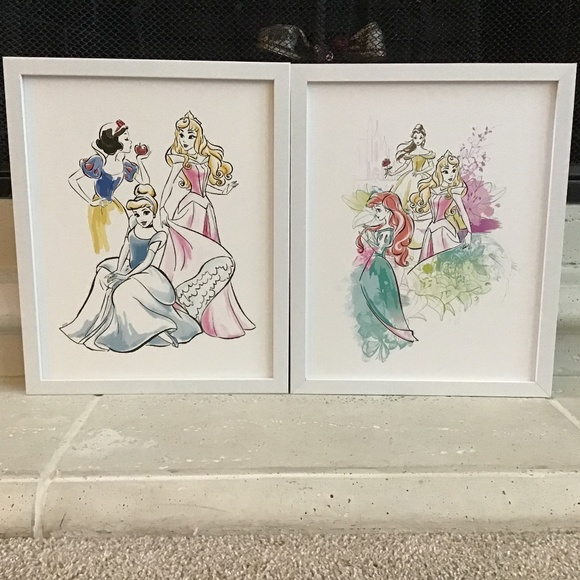 (EUC) =Set of Two= Disney Princess Pictures - Picture 1 of 6